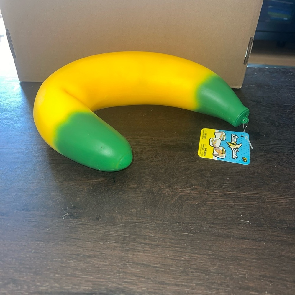 Huge Giant Banana Squishy Squeeze Toy Luffy Snacks Yellow Green Large Fidget